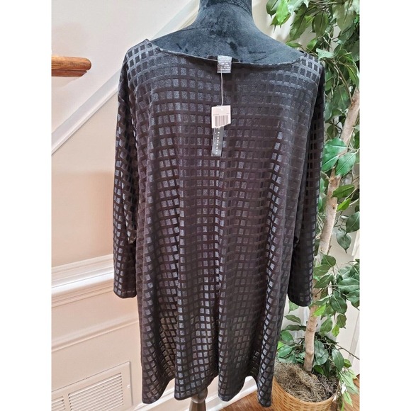 Grace Elements Women's Black Polyester Round Neck Long Sleeve Top Blouse Size 3X - Picture 10 of 15